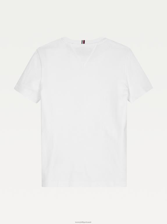 أبيض Tommy Hilfiger تيشيرت أساسي للأطفال من الجنسين 3-7 44644328