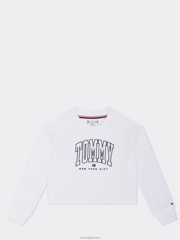 أبيض Tommy Hilfiger الفتيات 3-7 سترة قصيرة اسكواش 44644444