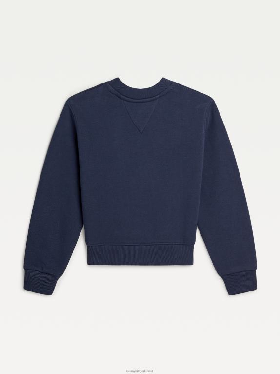 البحرية الشفق Tommy Hilfiger الفتيات 3-7 البلوز العلم الترتر 44644447
