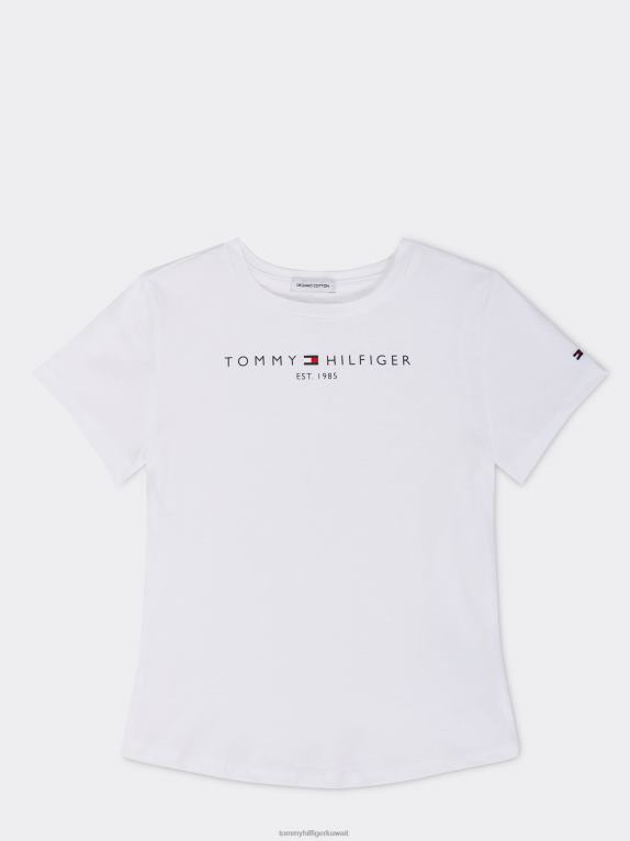 أبيض Tommy Hilfiger الفتيات 3-7 تي شيرت أساسي 44644459