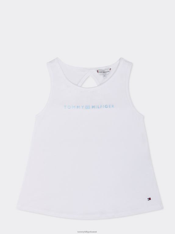 أبيض Tommy Hilfiger الفتيات 3-7 شعار تانك توب 44644469