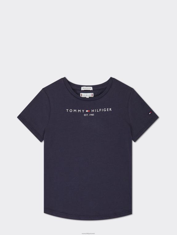 البحرية الشفق Tommy Hilfiger الفتيات 3-7 تي شيرت أساسي 44644470