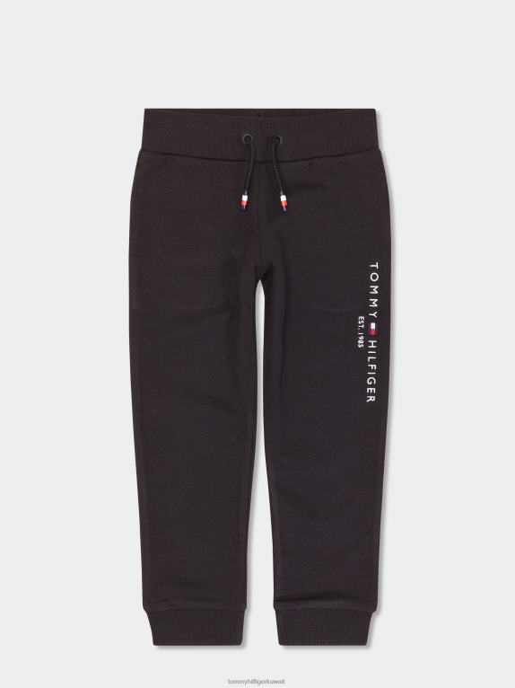 أسود Tommy Hilfiger بنطال رياضي أساسي للأطفال من الجنسين 3-7 4464486