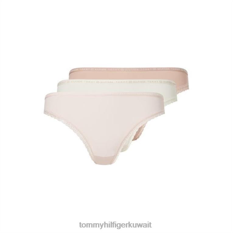 بيج/وردي Tommy Hilfiger 3p بيكيني 4464420422