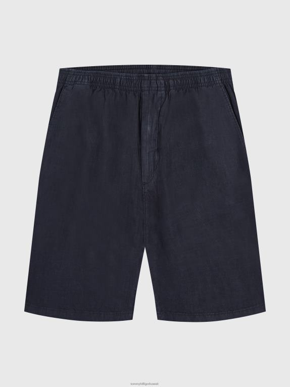 سماء الصحراء Tommy Hilfiger هارلم شورت كتان مريح 446441006