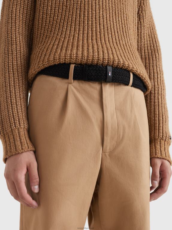 أسود Tommy Hilfiger حزام مضفر مطاطي 446441009