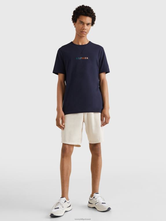 سماء الصحراء Tommy Hilfiger تيشيرت بتطريز شعار متعدد الألوان 446441019