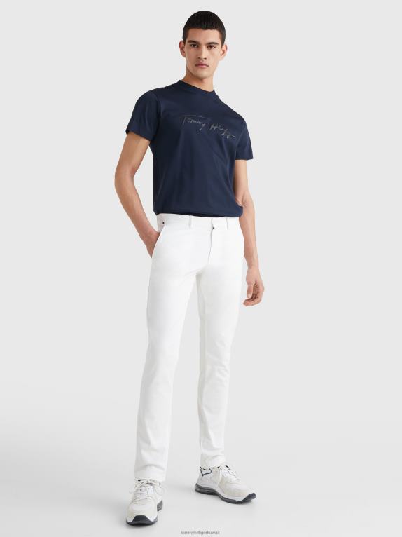 الأبيض البصري Tommy Hilfiger بنطال بليكر فليكس ذو قصة ضيقة 446441034