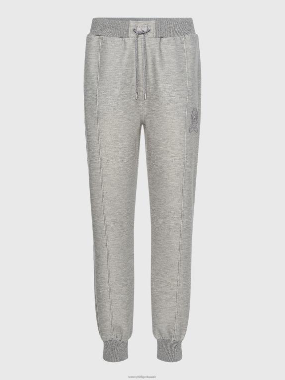 هيذر رمادي متوسط Tommy Hilfiger بنطال رياضي مزود بأساور 446441035