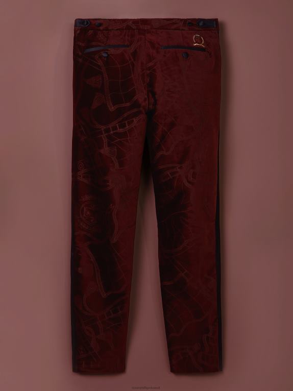 الماهوجني الكلاسيكي Tommy Hilfiger المجموعة الرابعة من السراويل المخملية ذات المقاس النحيف 446441061