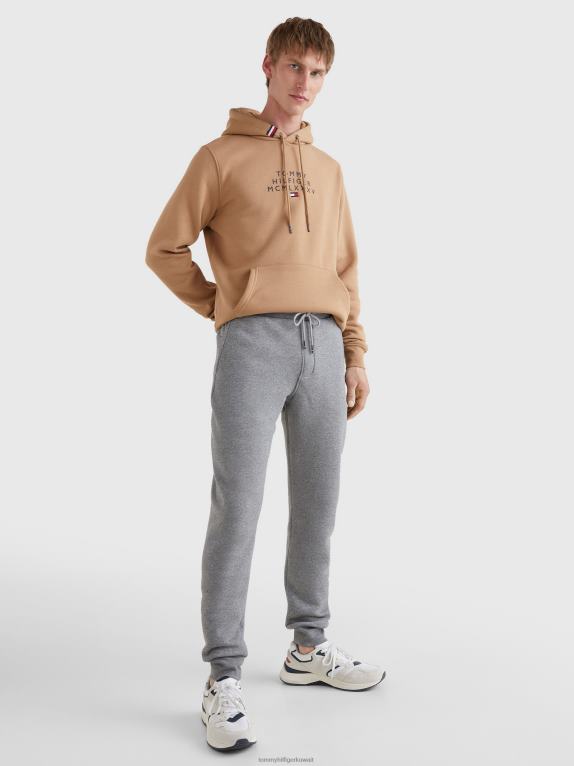 هيذر رمادي متوسط Tommy Hilfiger بنطال رياضي بأساور وشعار 446441063