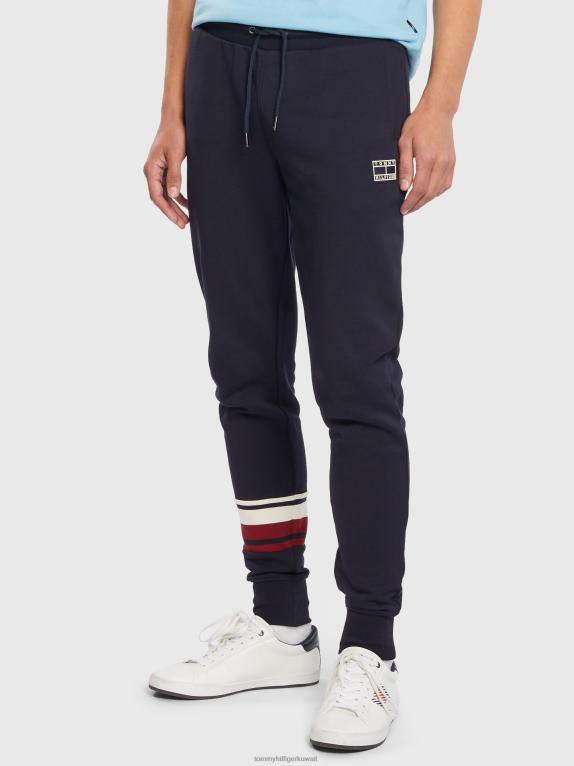 سماء الصحراء Tommy Hilfiger بنطال رياضي بتفاصيل شريطية 446441068