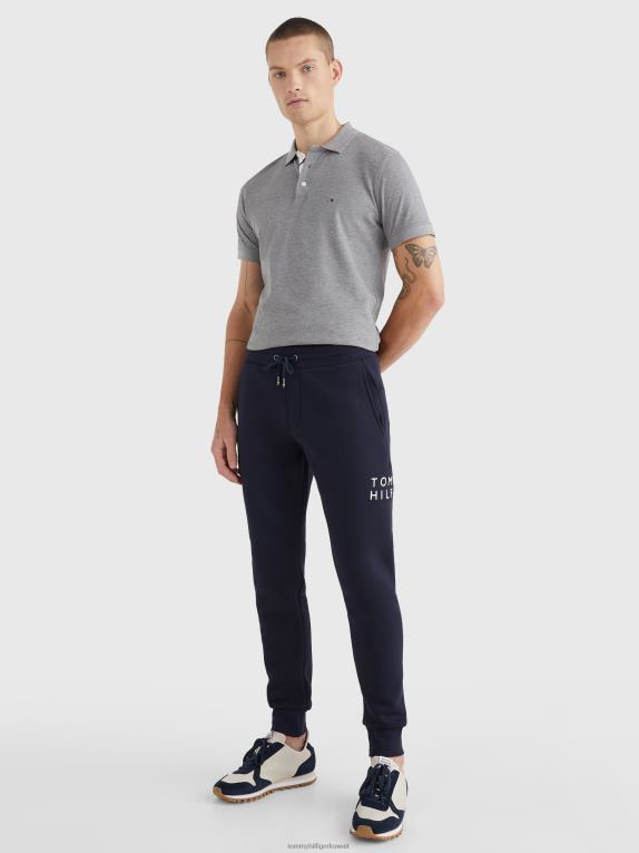 سماء الصحراء Tommy Hilfiger بنطال رياضي بأساور وشعار 446441075