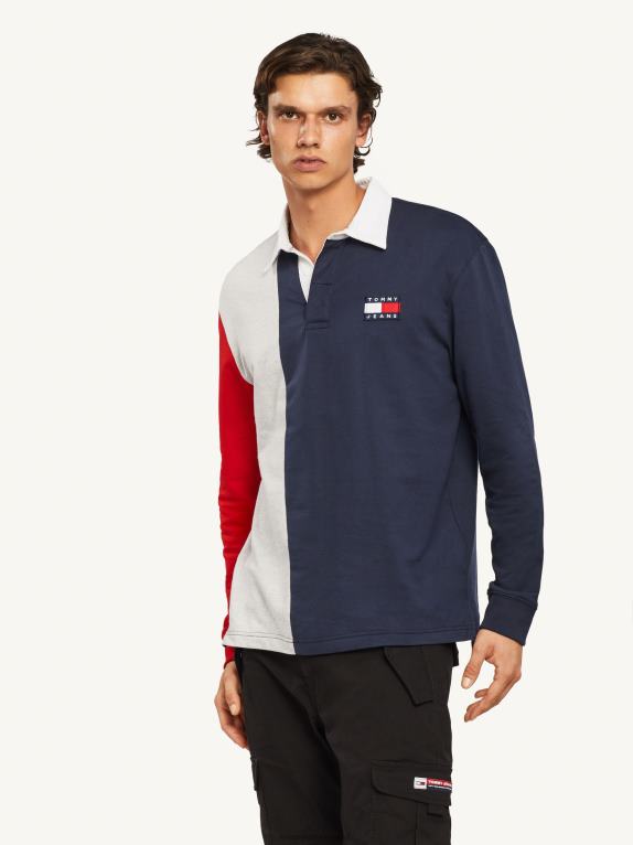 البحرية الشفق Tommy Hilfiger قميص بولو الرجبي 446441098