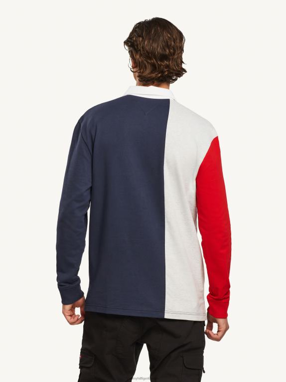 البحرية الشفق Tommy Hilfiger قميص بولو الرجبي 446441098