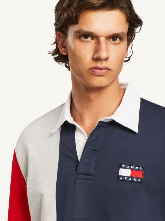 البحرية الشفق Tommy Hilfiger قميص بولو الرجبي 446441098
