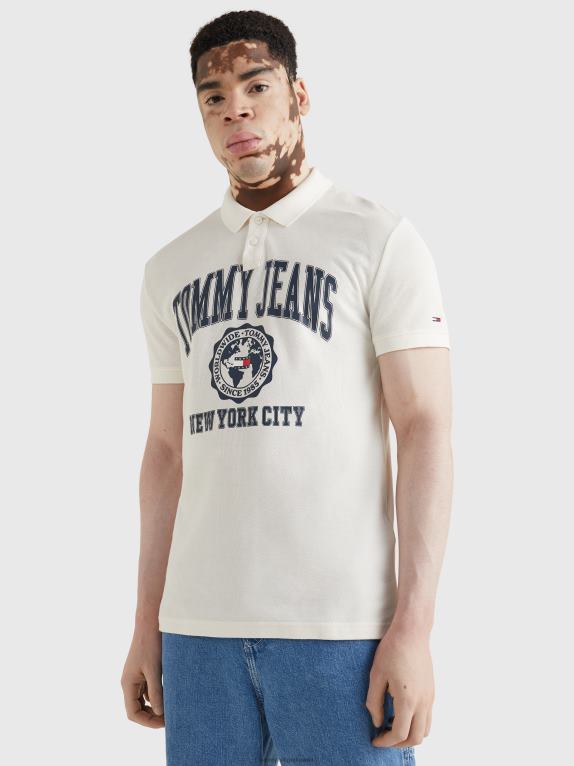 الأبيض القديم Tommy Hilfiger شعار الكلية بولو 446441132
