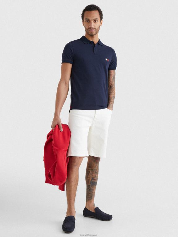 سماء الصحراء Tommy Hilfiger قميص بولو ذو ياقة سفلية مميزة 446441148