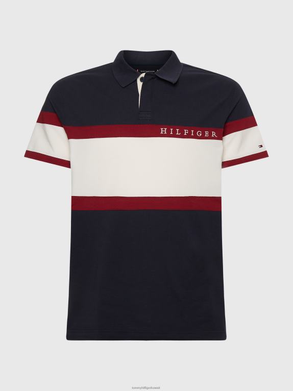 سماء الصحراء/متعددة Tommy Hilfiger لعبة البولو المخططة للرجبي 446441158