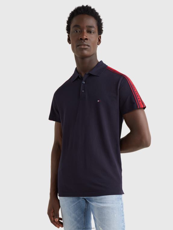 سماء الصحراء Tommy Hilfiger شريط مخطط العلم بولو سليم 446441163