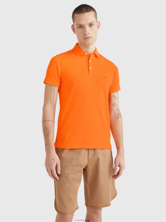 برتقال هاواي Tommy Hilfiger لعبة البولو ذات المقاس النحيف 446441176