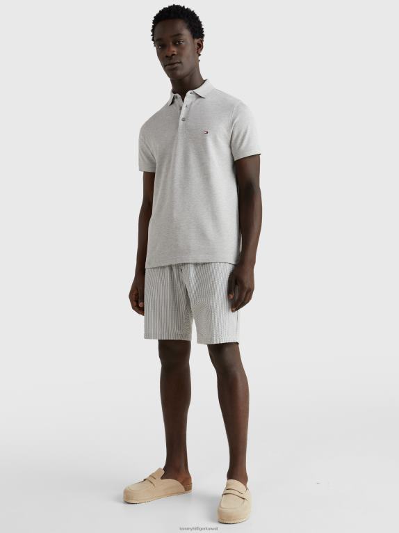 هيذر رمادي فاتح Tommy Hilfiger لعبة البولو ذات المقاس النحيف 446441178