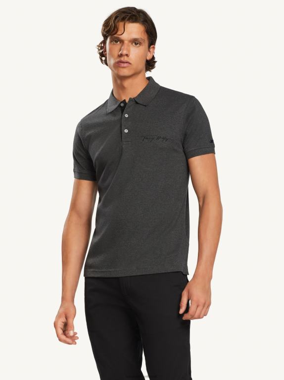 هيذر رمادي غامق Tommy Hilfiger لعبة البولو ذات التعشيق المرتفع 446441183