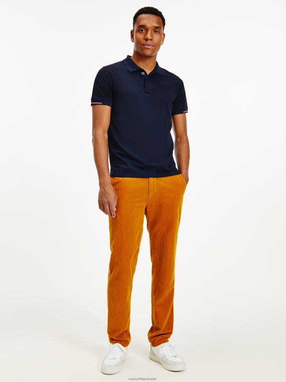 سماء الصحراء Tommy Hilfiger تفاصيل التوقيع على قميص بولو ذو مقاس عادي 446441189