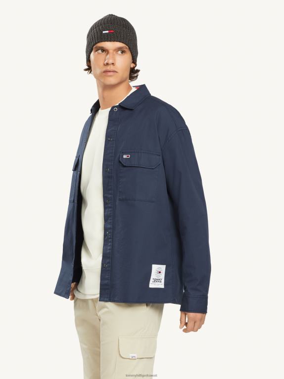 البحرية الشفق Tommy Hilfiger قميص من القطن العضوي 446441207