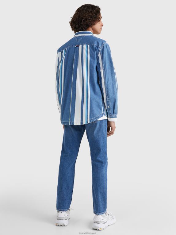 وسط الدنيم Tommy Hilfiger قميص الدنيم مخطط 446441210