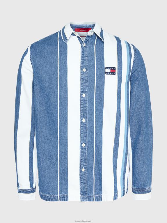 وسط الدنيم Tommy Hilfiger قميص الدنيم مخطط 446441210