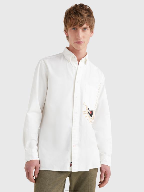 عاج Tommy Hilfiger أيقونات شعار التطريز قميص 446441212