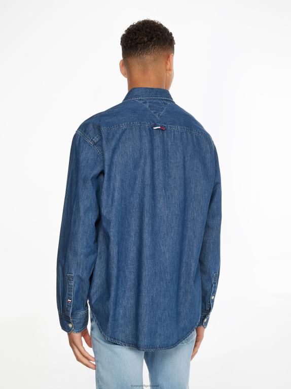 وسط الدنيم Tommy Hilfiger قميص جينز بشعار الليزر 446441215