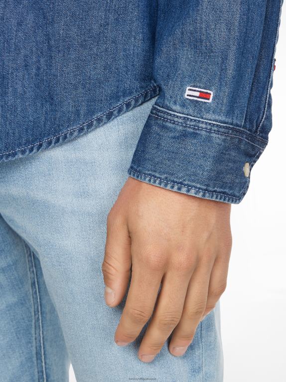 وسط الدنيم Tommy Hilfiger قميص جينز بشعار الليزر 446441215