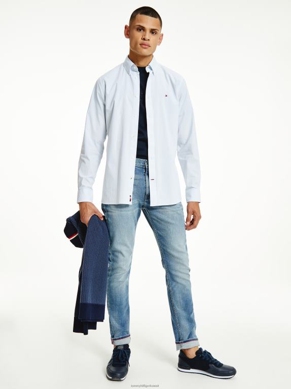 أزرق منسم Tommy Hilfiger قميص كلاسيك فليكس ذو مقاس عادي 446441219