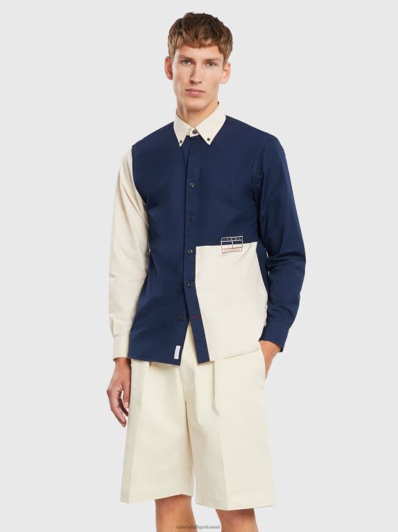 البحرية الكربونية/الريش الأبيض Tommy Hilfiger قميص مانع 446441230