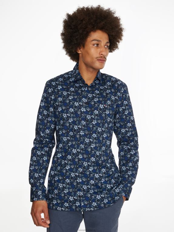 الأزرق الداكن Tommy Hilfiger قميص طباعة الأزهار 446441231