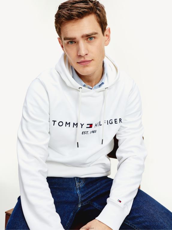 أبيض Tommy Hilfiger هوديي الشعار 446441261