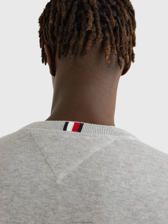 هيذر رمادي فاتح Tommy Hilfiger سترة بأكمام متباينة الألوان 446441272