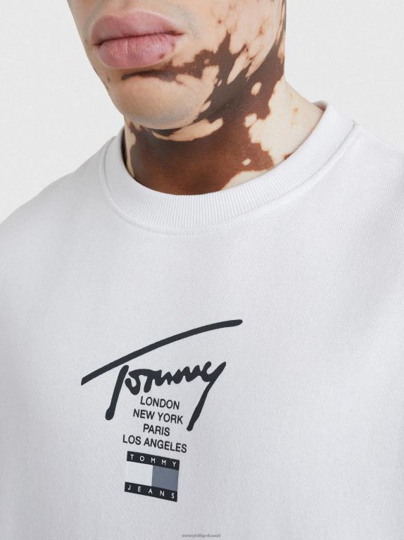 أبيض Tommy Hilfiger سويت شيرت بشعار التوقيع 446441282