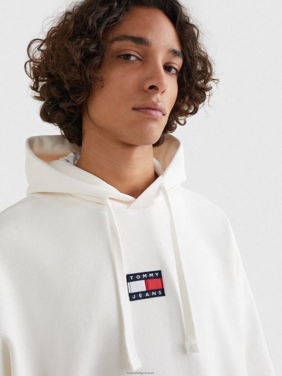 الأبيض القديم Tommy Hilfiger هوديي من القطن العضوي بشارة 446441286