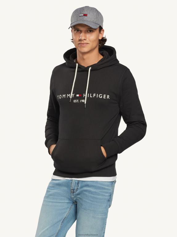 أسود Tommy Hilfiger هوديي الشعار 446441291