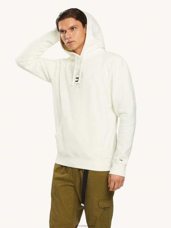 الأبيض القديم Tommy Hilfiger هوديي من الصوف بشعار دائرة متناغمة 446441303