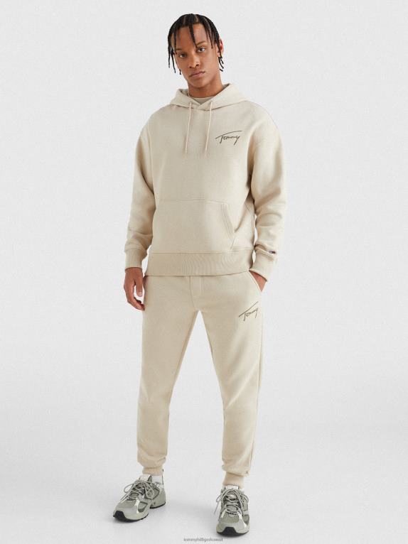 رمل السافانا Tommy Hilfiger هودي بشعار التوقيع وقصة مريحة 446441310