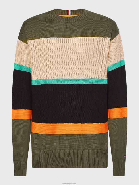 الجيش الأخضر Tommy Hilfiger بالإضافة إلى سترة متماسكة مختلطة الألوان 446441328