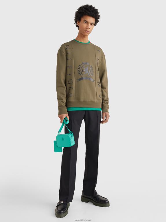 الجيش الأخضر Tommy Hilfiger كنزة صوفية برقبة دائرية 446441342
