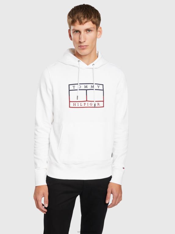 أبيض Tommy Hilfiger هودي مخطط العلم 446441365