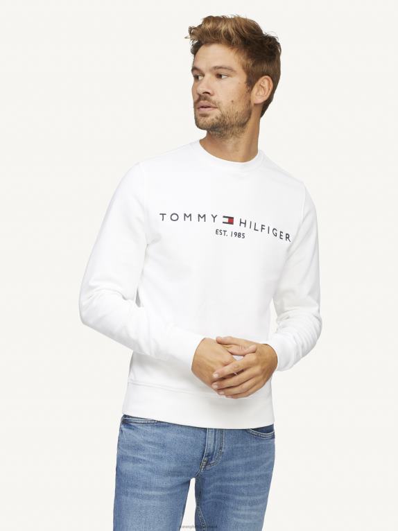 أبيض Tommy Hilfiger سويت شيرت بشعار عضوي 446441370