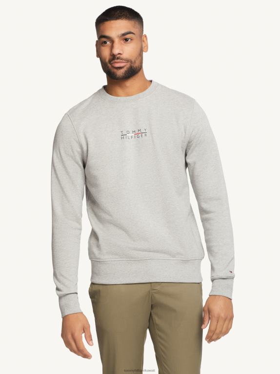 هيذر رمادي فاتح Tommy Hilfiger طاقم الشعار المربع 446441373