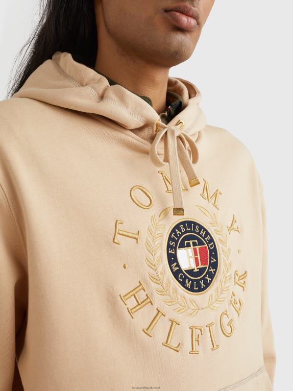 حصاة طينية Tommy Hilfiger هوديي بتطريز شعار الأيقونات 446441388